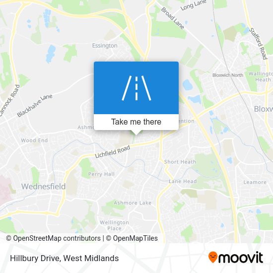 Hillbury Drive map