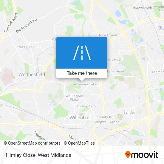 Himley Close map