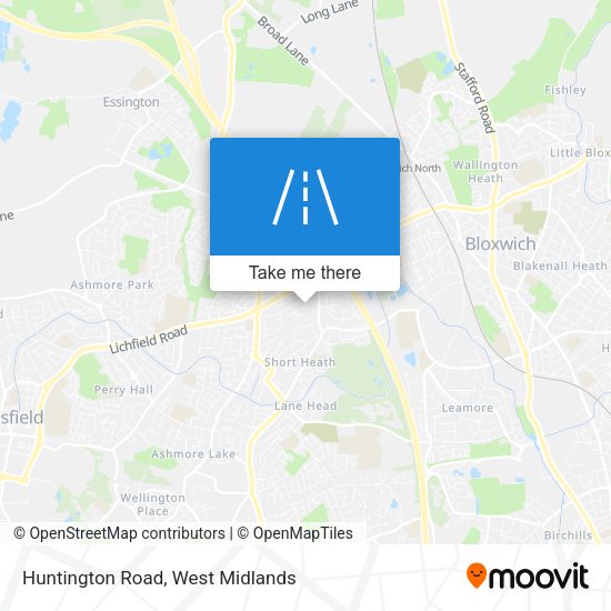 Huntington Road map