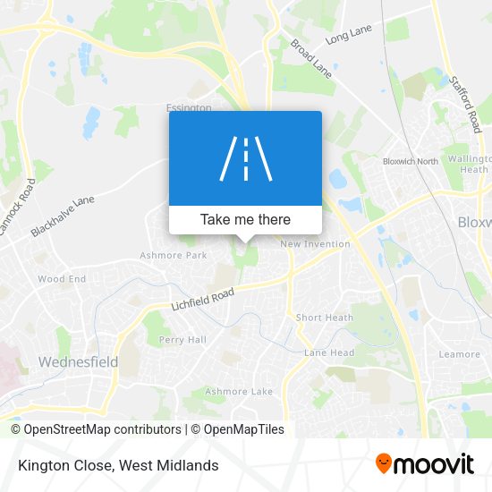 Kington Close map