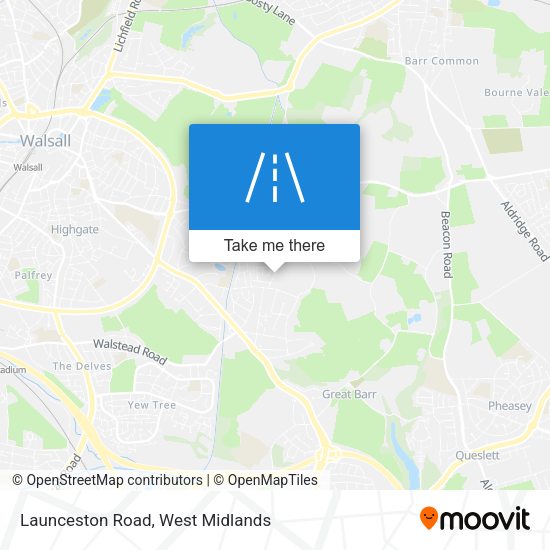 Launceston Road map