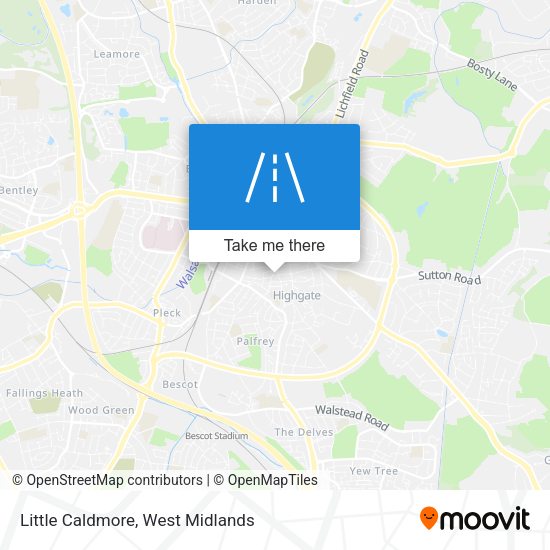 Little Caldmore map