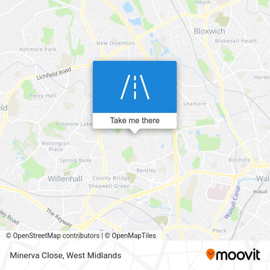 Minerva Close map