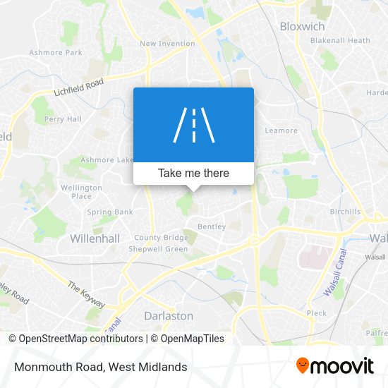 Monmouth Road map