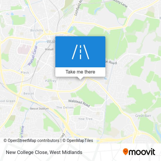 New College Close map