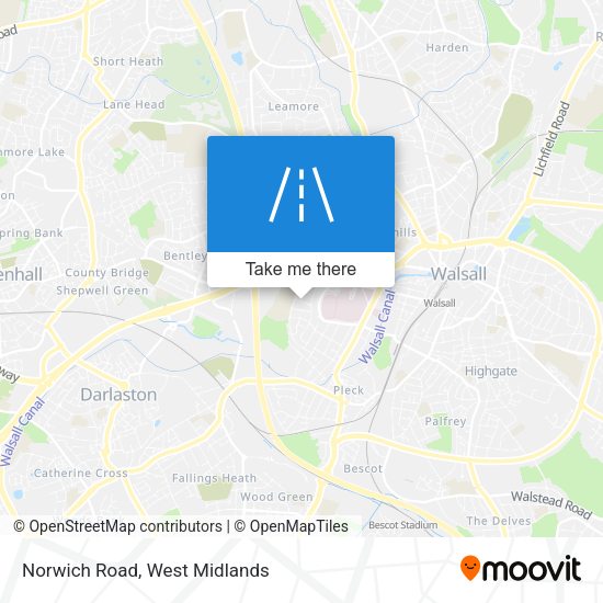 Norwich Road map