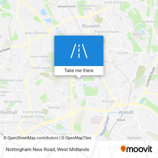 Nottingham New Road map