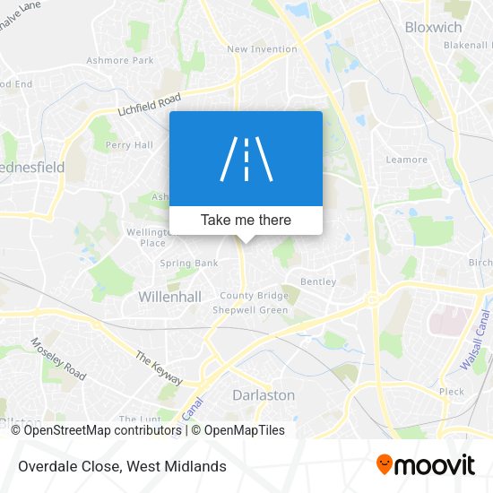 Overdale Close map