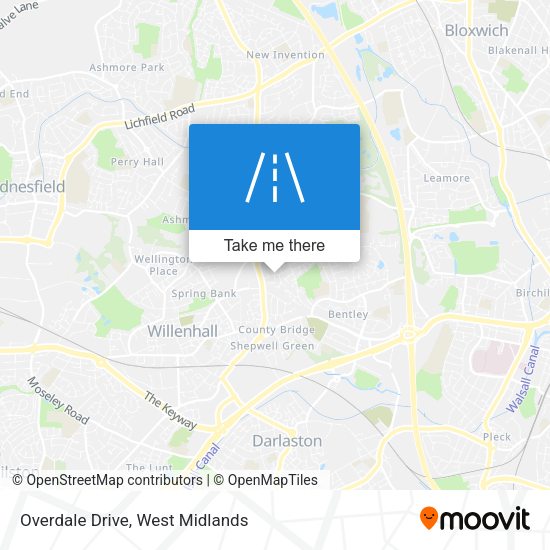 Overdale Drive map