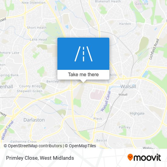 Primley Close map