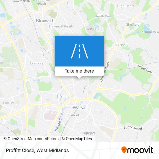 Proffitt Close map