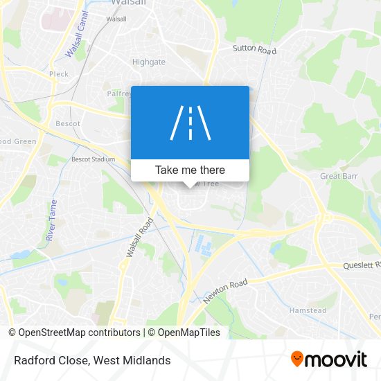 Radford Close map