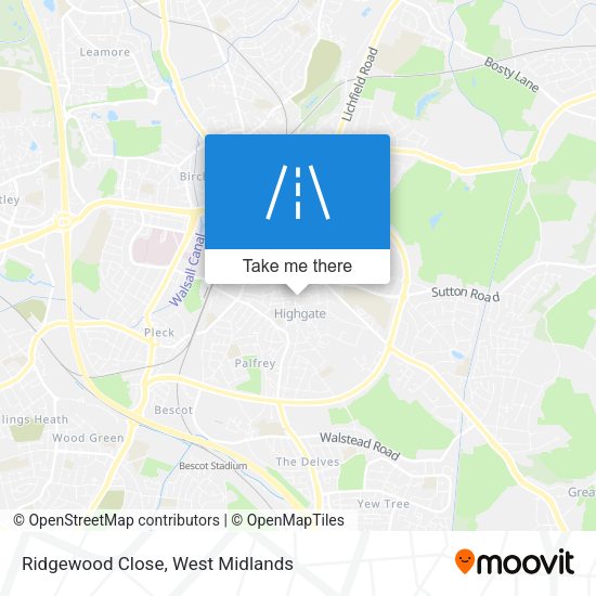 Ridgewood Close map