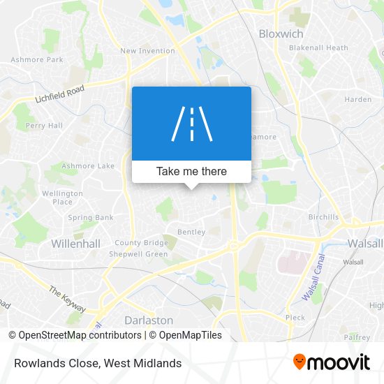 Rowlands Close map