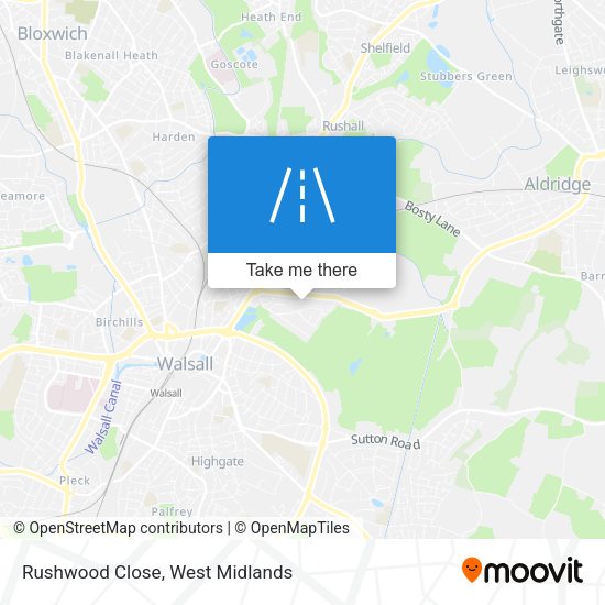 Rushwood Close map