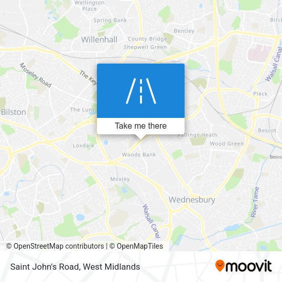 Saint John's Road map