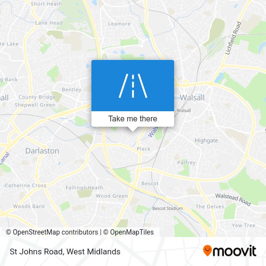 St Johns Road map