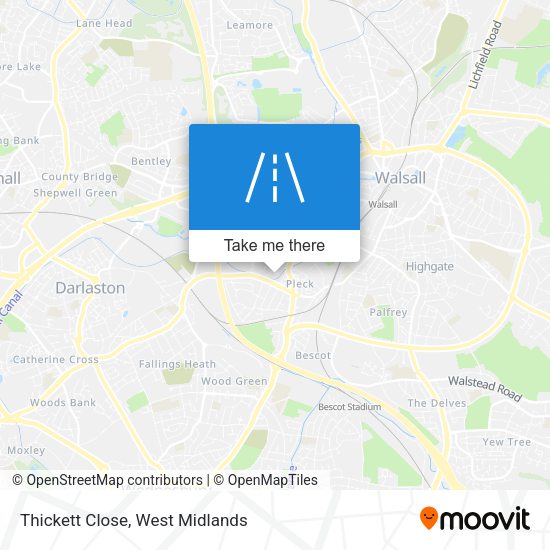Thickett Close map