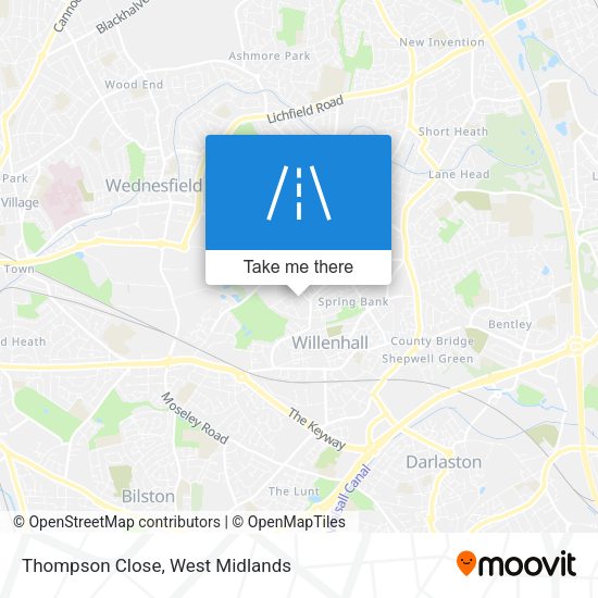 Thompson Close map