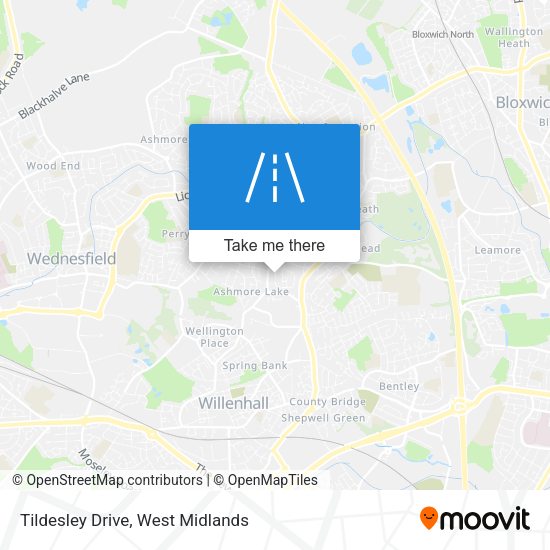 Tildesley Drive map
