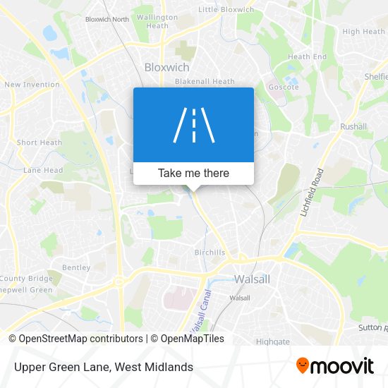 Upper Green Lane map
