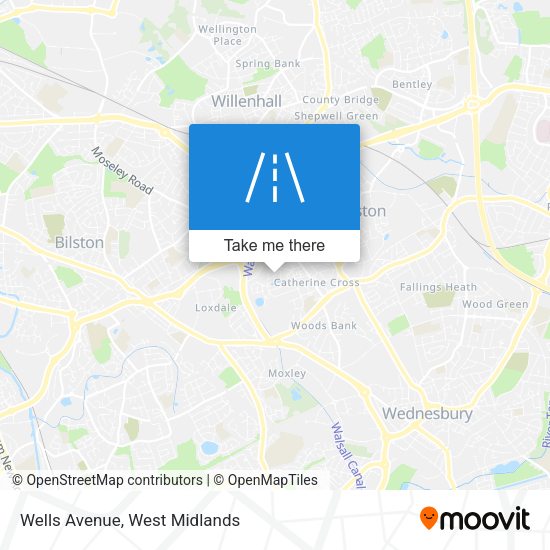 Wells Avenue map