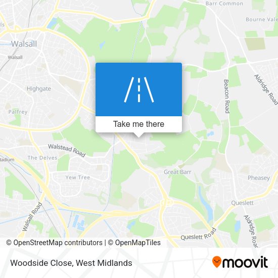 Woodside Close map