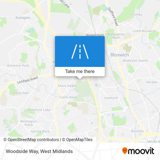 Woodside Way map