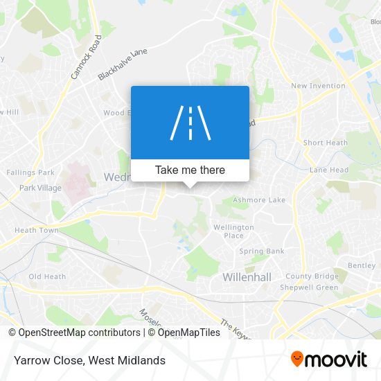 Yarrow Close map