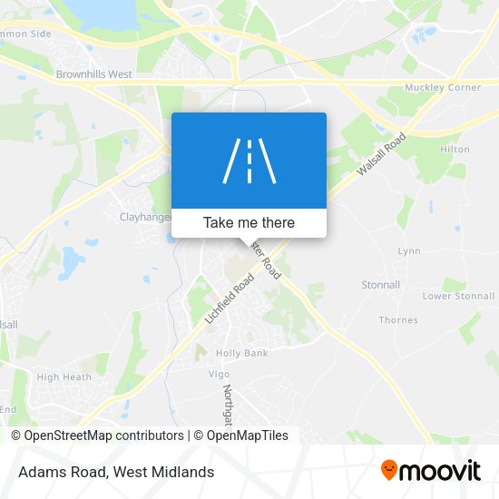 Adams Road map