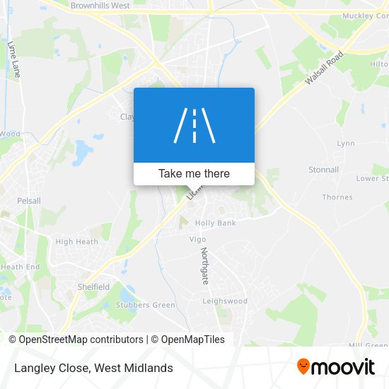 Langley Close map