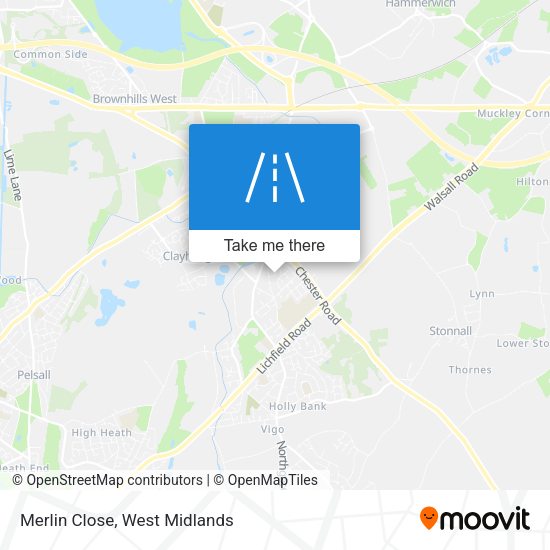 Merlin Close map