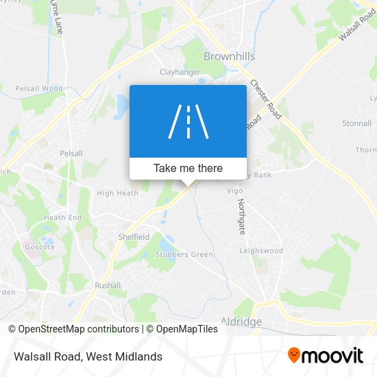 Walsall Road map