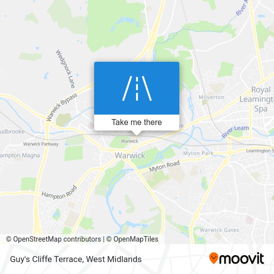 Guy's Cliffe Terrace map