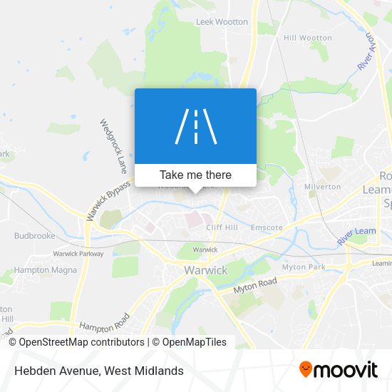 Hebden Avenue map