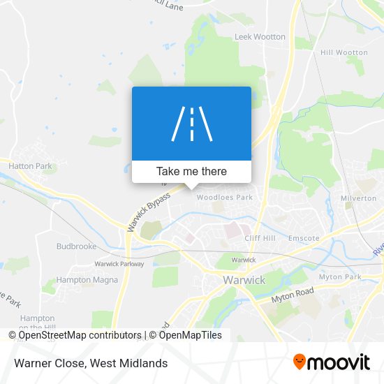 Warner Close map