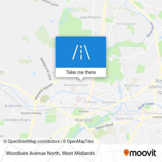 Woodloes Avenue North map