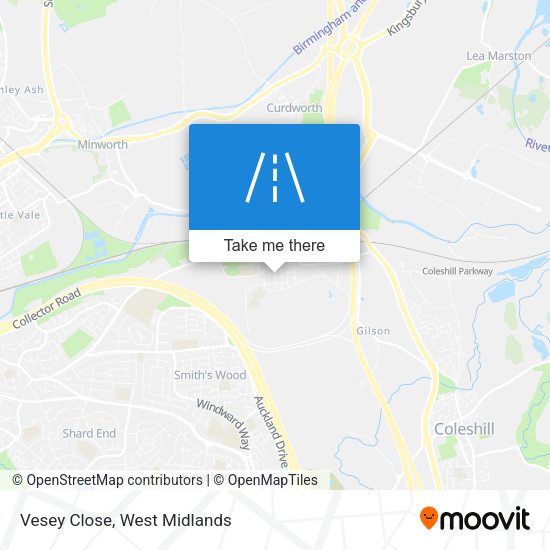 Vesey Close map