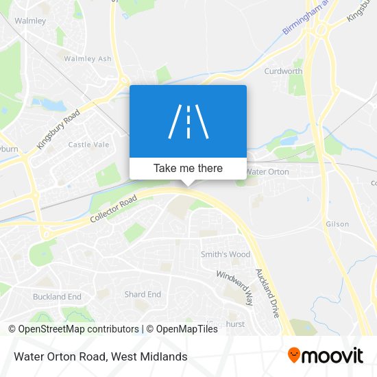 Water Orton Road map