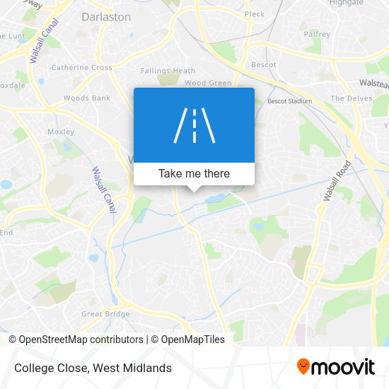 College Close map