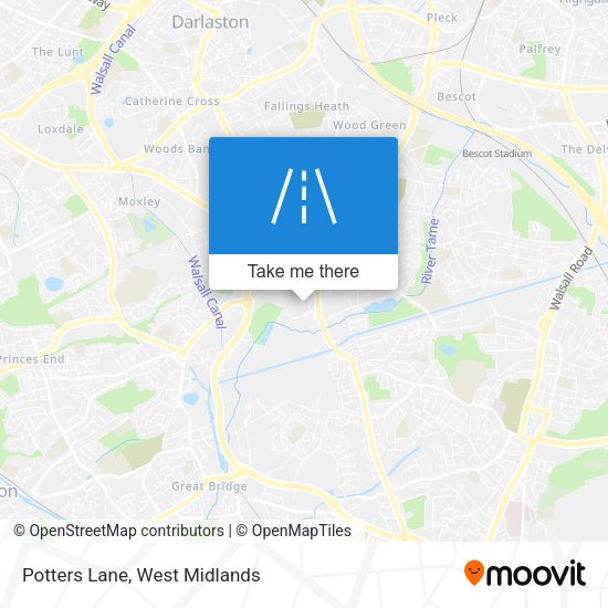 Potters Lane map