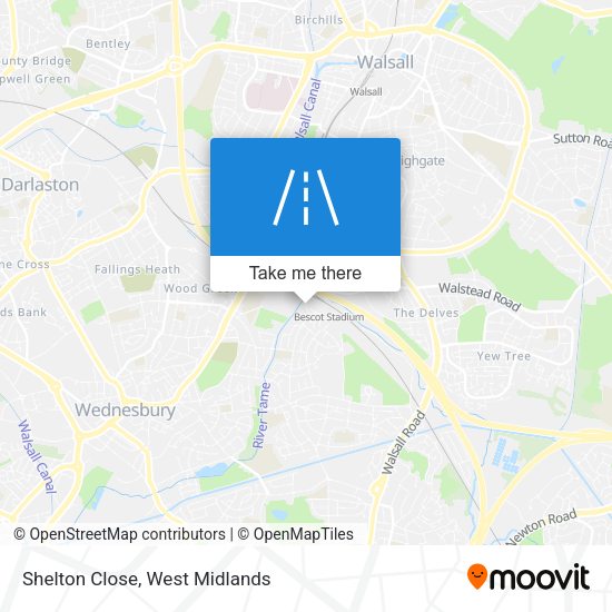 Shelton Close map