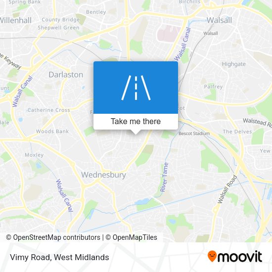 Vimy Road map