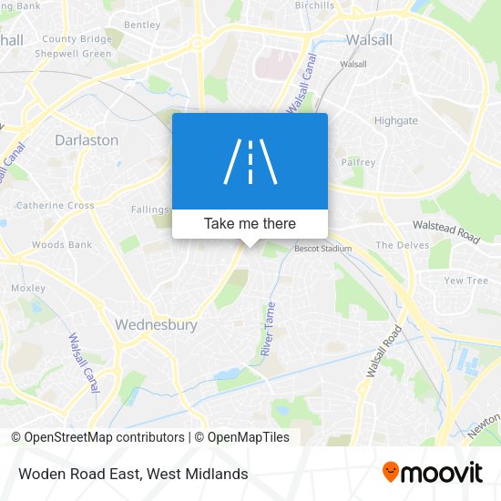 Woden Road East map