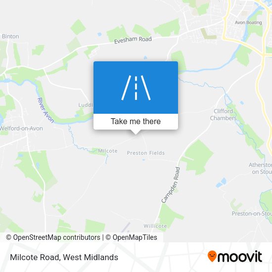 Milcote Road map