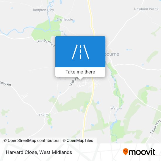 Harvard Close map