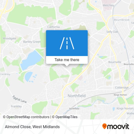 Almond Close map