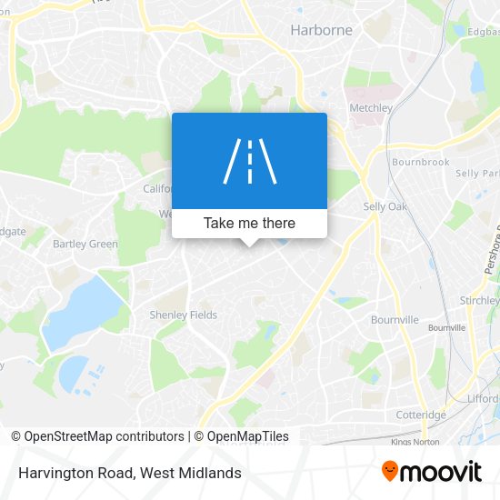 Harvington Road map