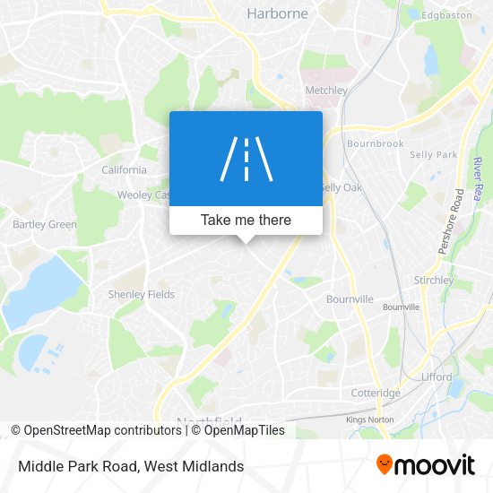 Middle Park Road map