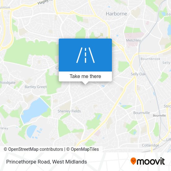 Princethorpe Road map